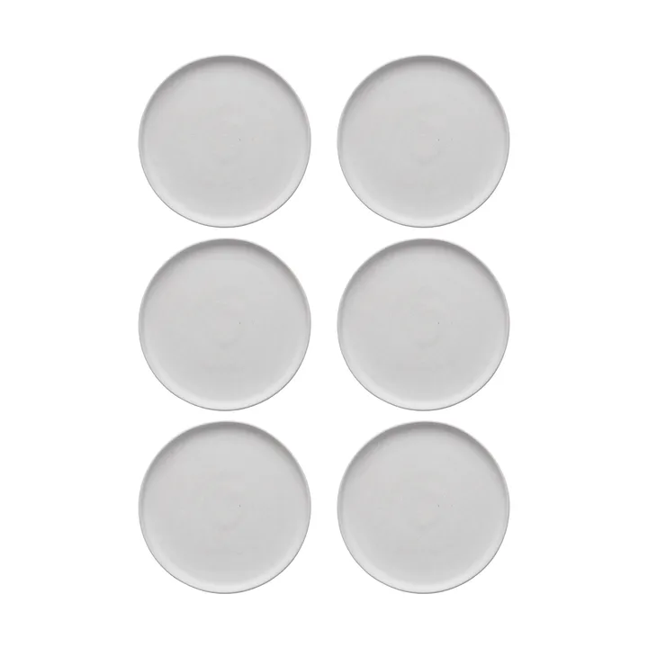 Sandsbro prato pequeno off white, Ø20 cm, conjunto de 6 - Scandi Living