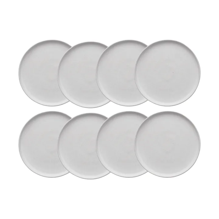Sandsbro prato pequeno off white, Ø20 cm, conjunto de 8 - Scandi Living