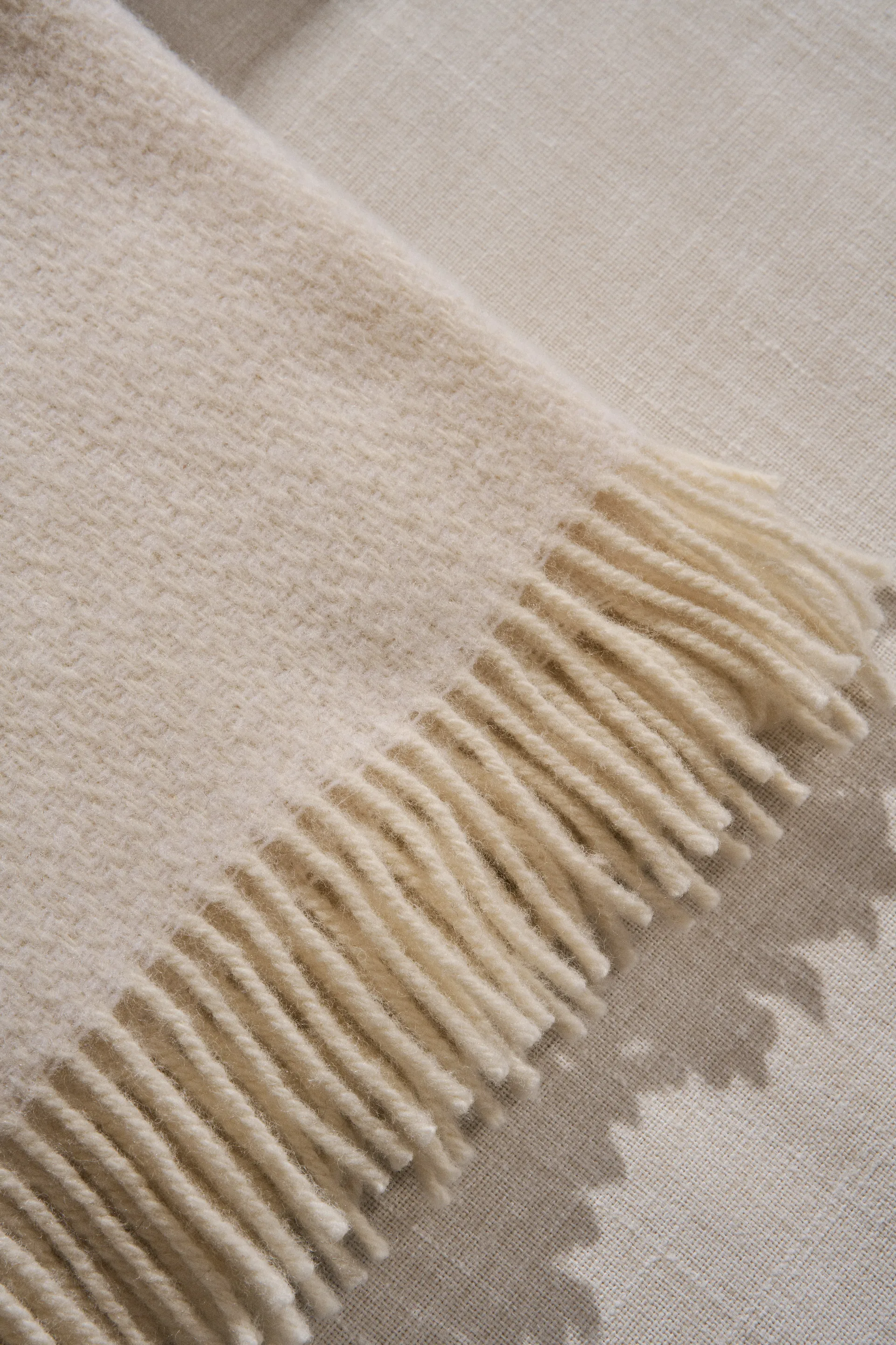 Sandstone manta de lã 130x180 cm, Creme Scandi Living