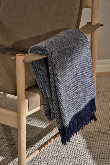 Sandstone manta de lã 130x180 cm - Indigo azul - Scandi Living
