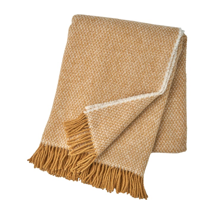 Sandstone manta de lã 130x180 cm - Mustard - Scandi Living