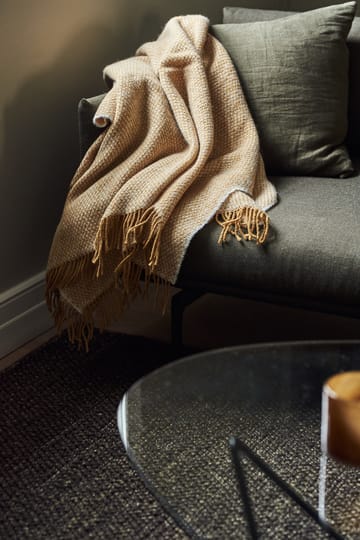Sandstone manta de lã 130x180 cm - Mustard - Scandi Living