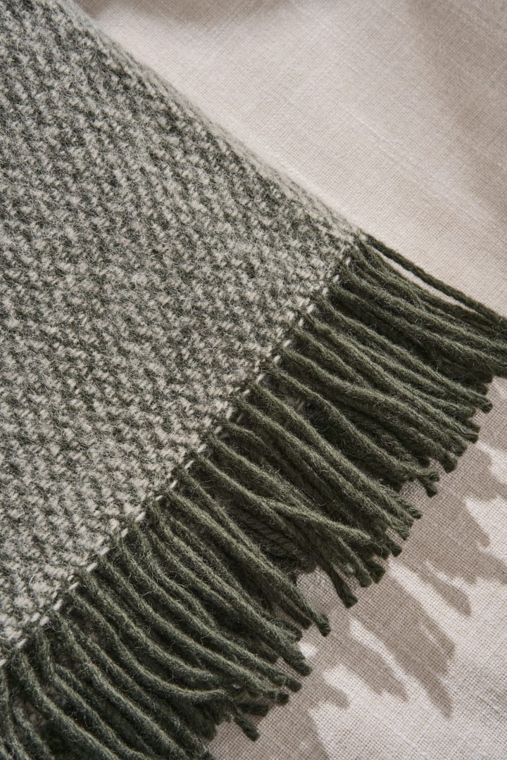 Sandstone manta de lã 130x180 cm, Verde caqui Scandi Living