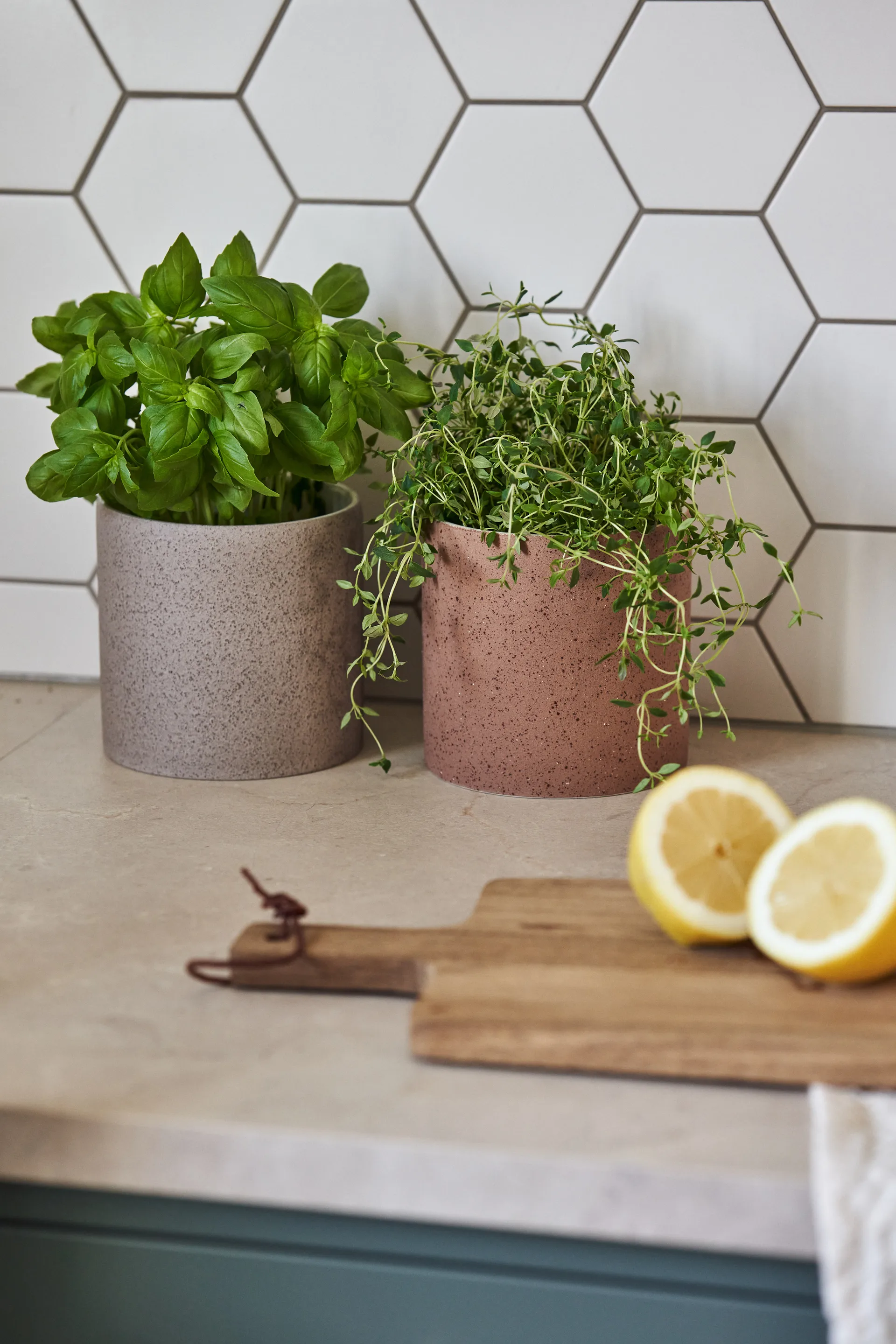 Speckled pote Ø12 cm, Bege Scandi Living
