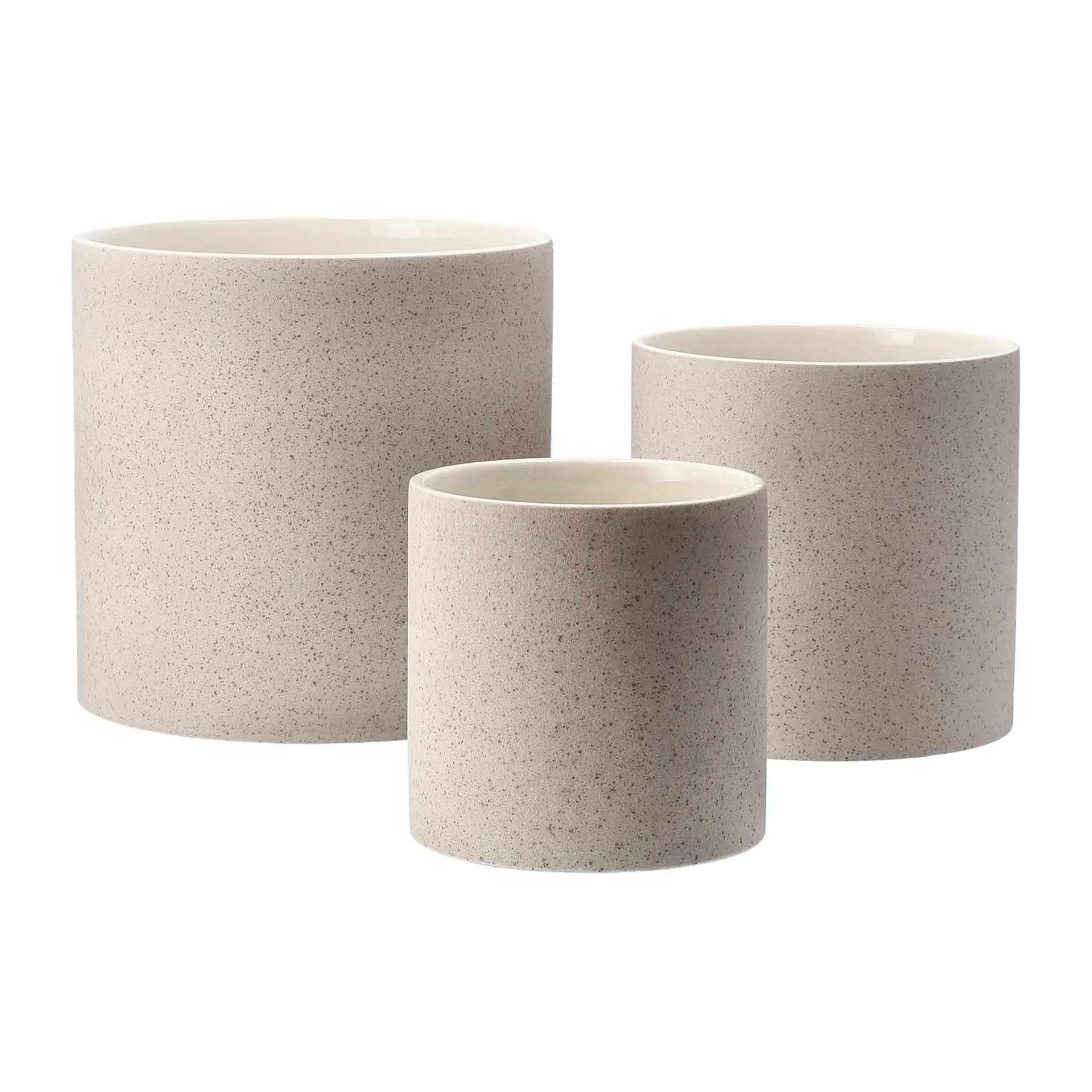 Speckled pote Ø12 cm, Bege Scandi Living