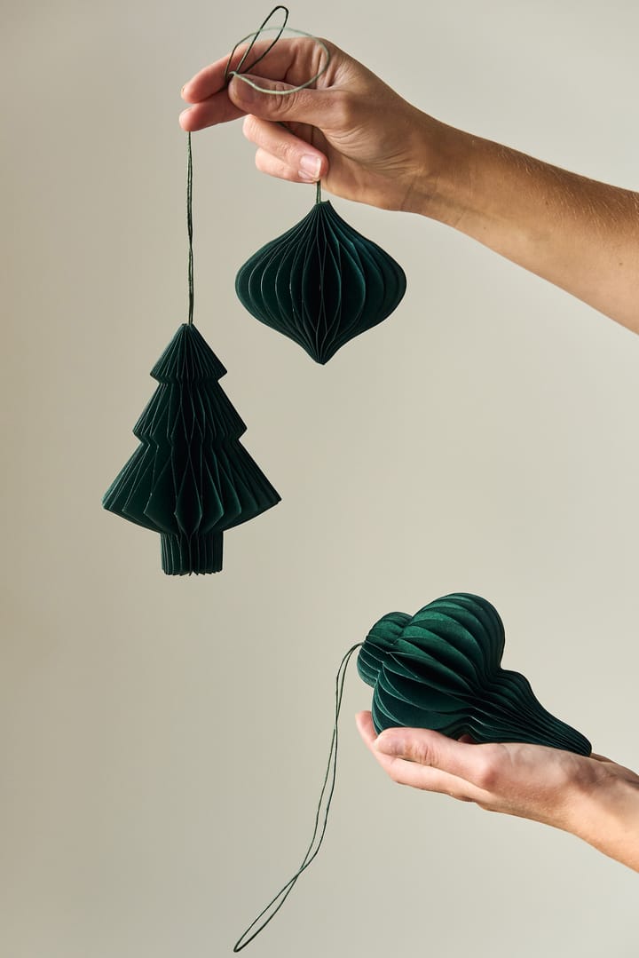 Spira enfeites 4 un., Verde floresta Scandi Living