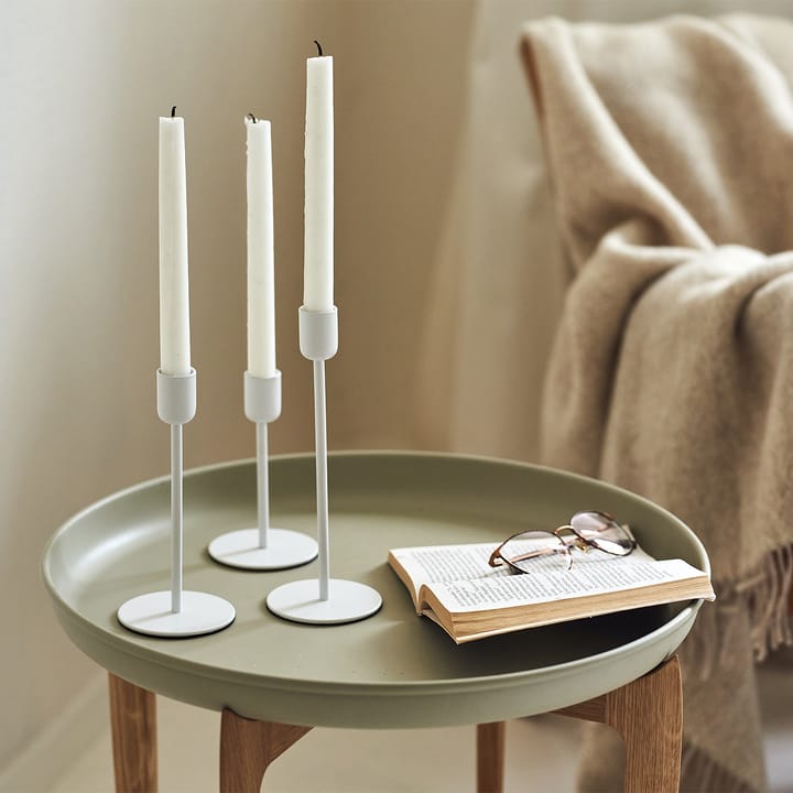 Suporte de velas Arctic 14 cm, branco Scandi Living