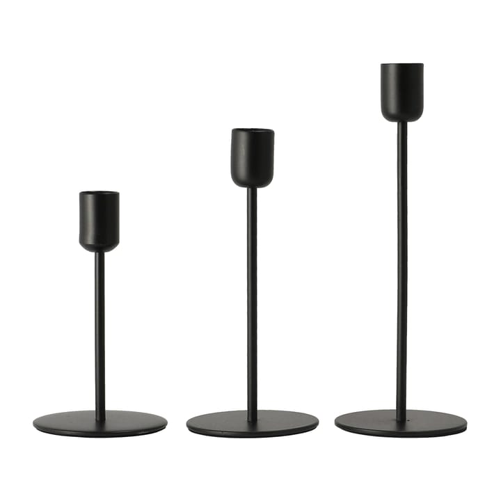 Suporte de velas Arctic 14 cm, preto Scandi Living
