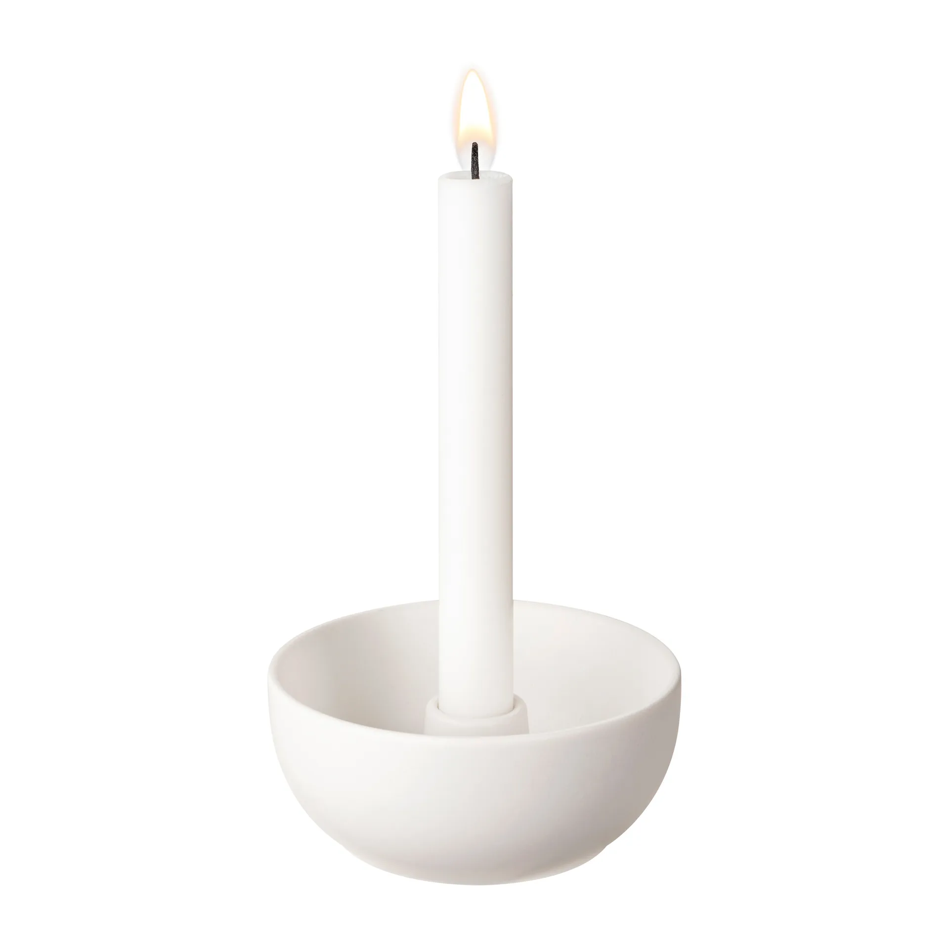 Suporte de velas Valley Ø12 cm, Branco Scandi Living