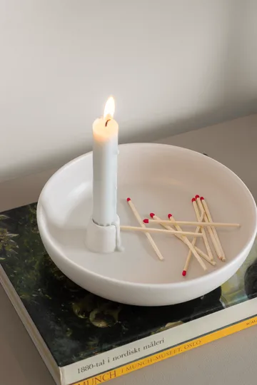 Suporte de velas Valley Ø21 cm - Branco - Scandi Living