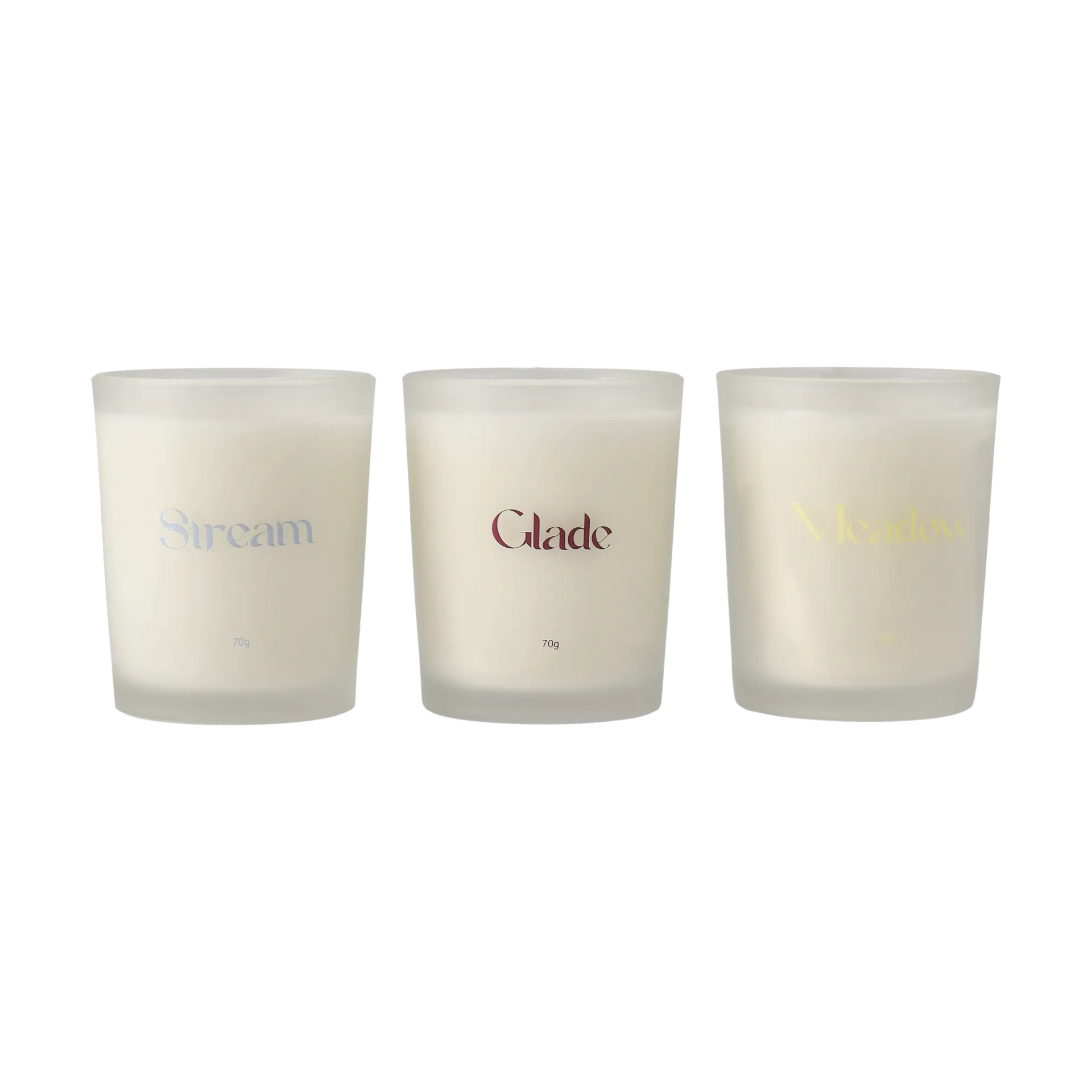 Suporte de velas Vela perfumada 70g 3 unidades, Stream/Glade/Meadow Scandi Living