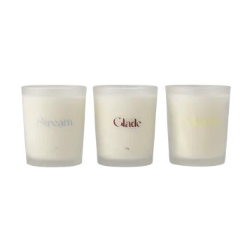 Suporte de velas Vela perfumada 70g 3 unidades - Stream/Glade/Meadow - Scandi Living