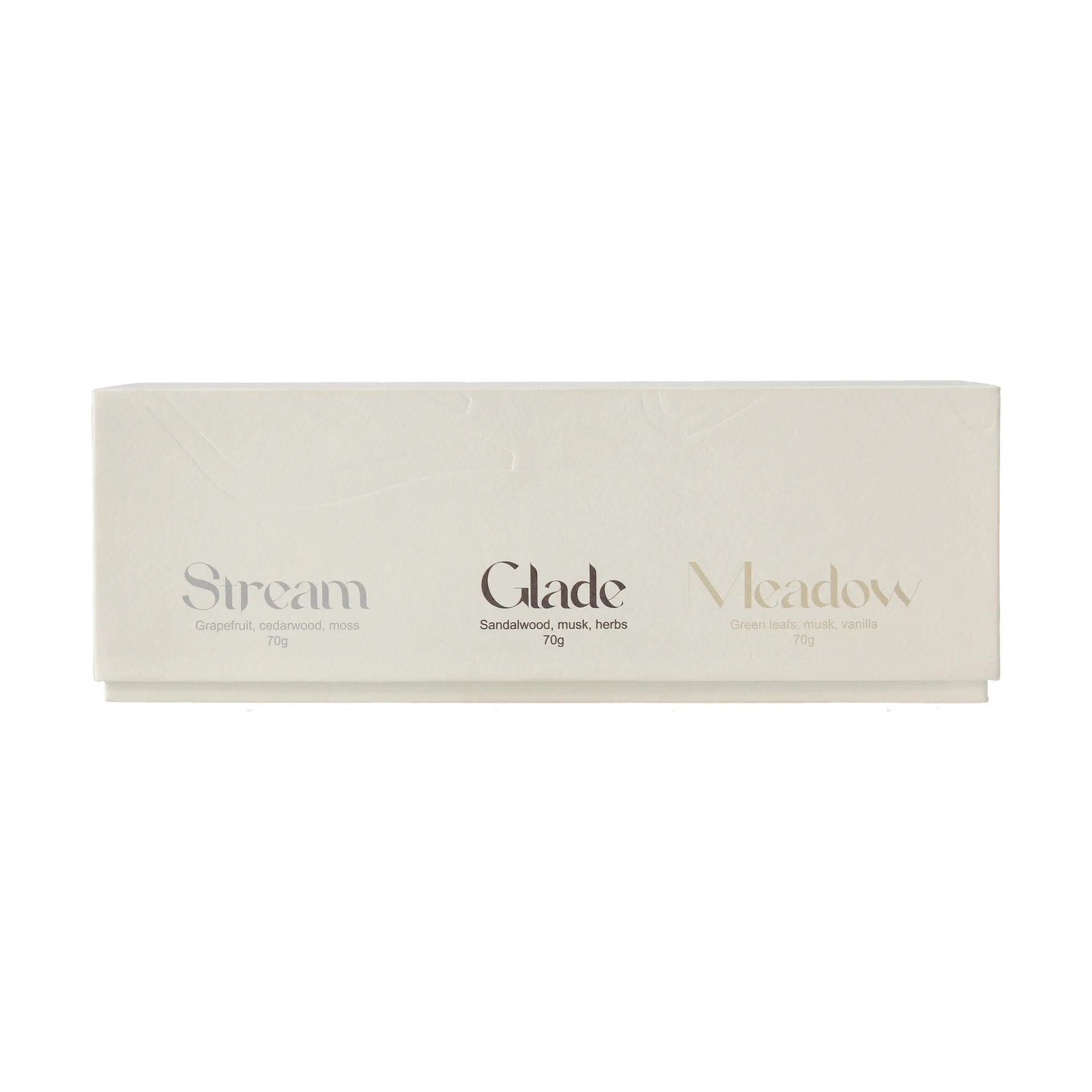 Suporte de velas Vela perfumada 70g 3 unidades, Stream/Glade/Meadow Scandi Living