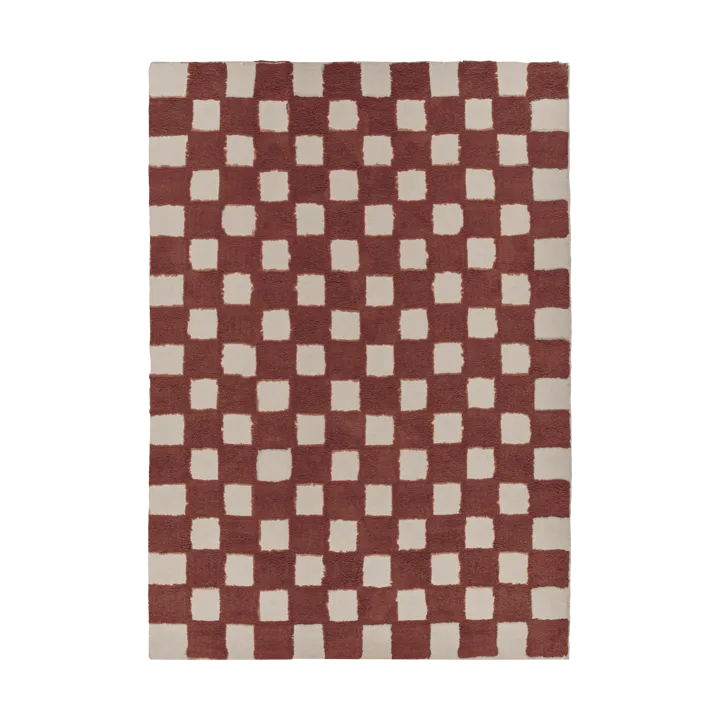 Tapete Checker Play 170x240 cm - Rust - Scandi Living