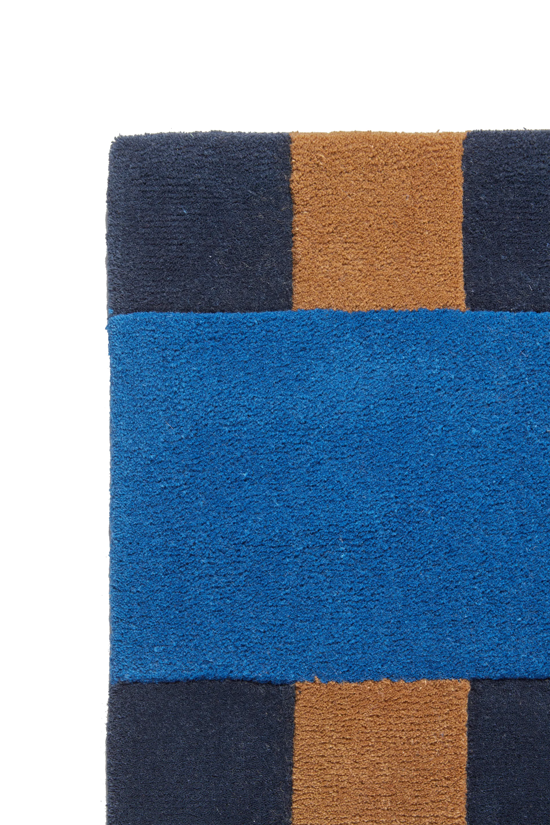 Tapete de lã Aisles, Azul, 200x300 cm Scandi Living
