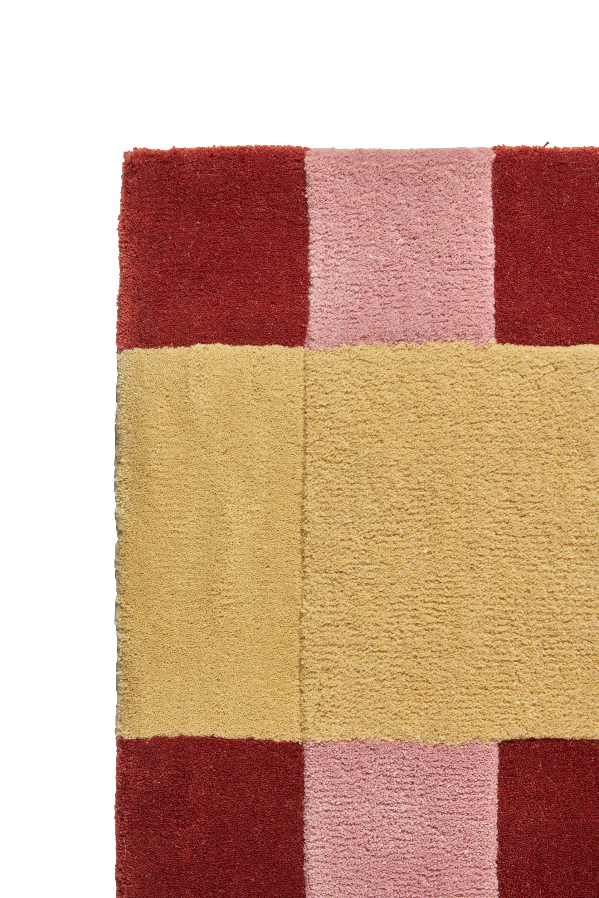 Tapete de lã Aisles, Vermelho, 200x300 cm Scandi Living