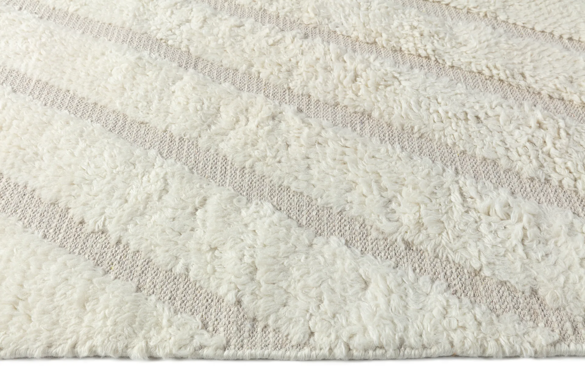 Tapete de lã Cozy line natural branco, 170x240 cm Scandi Living