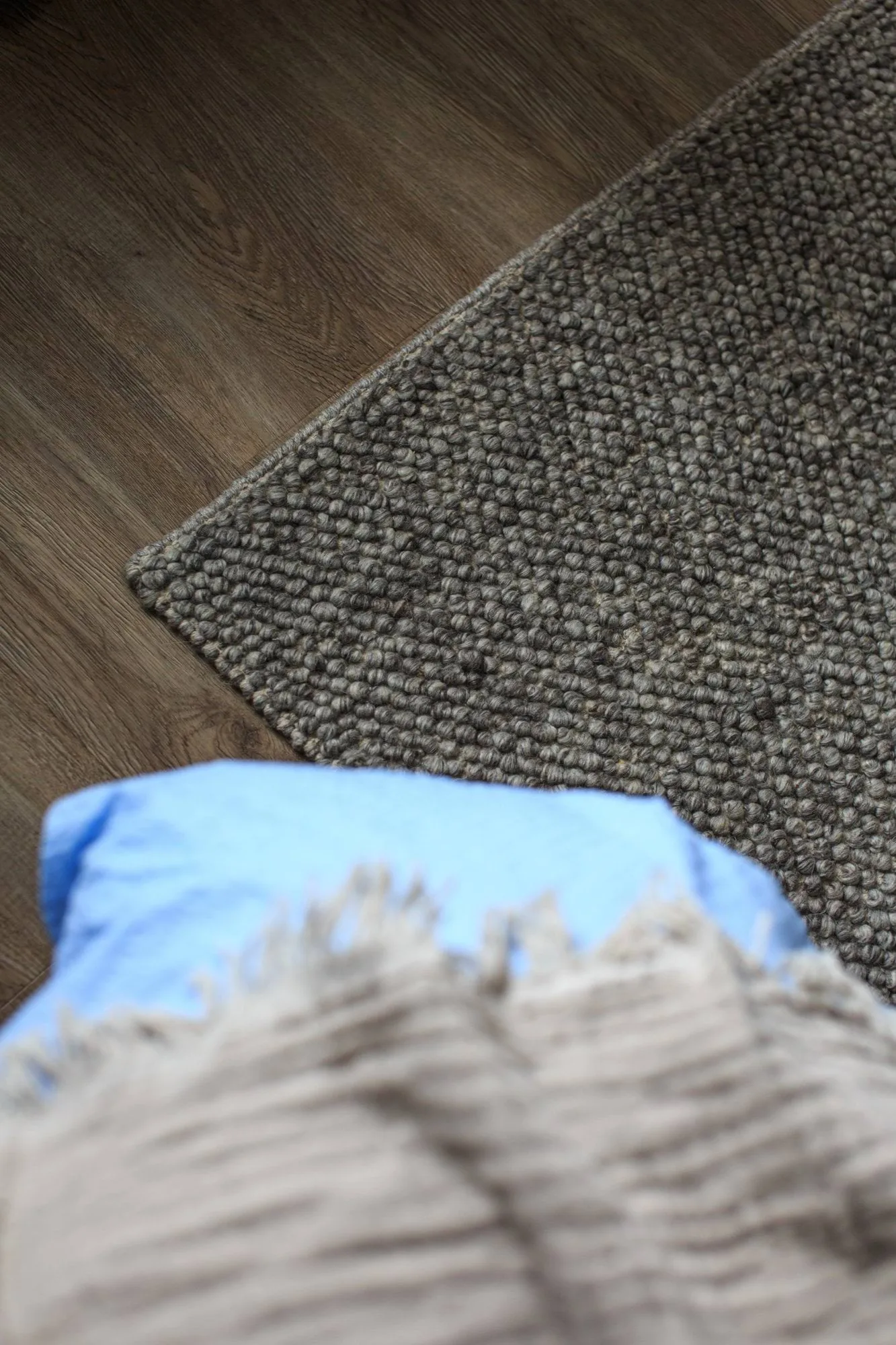 Tapete de lã Flock nature cinza, 170x240 cm Scandi Living