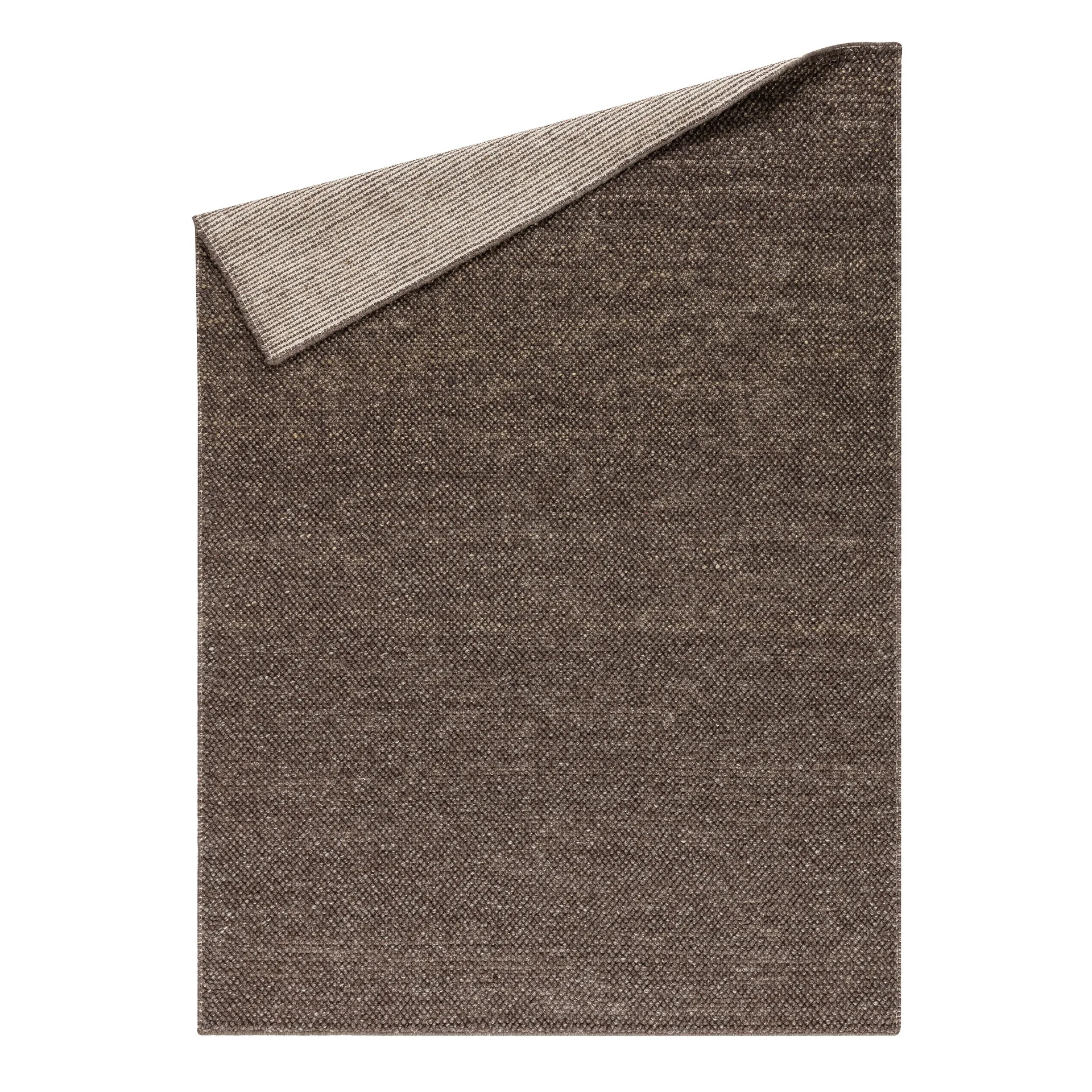 Tapete de lã Flock nautral castanho, 170x240 cm Scandi Living