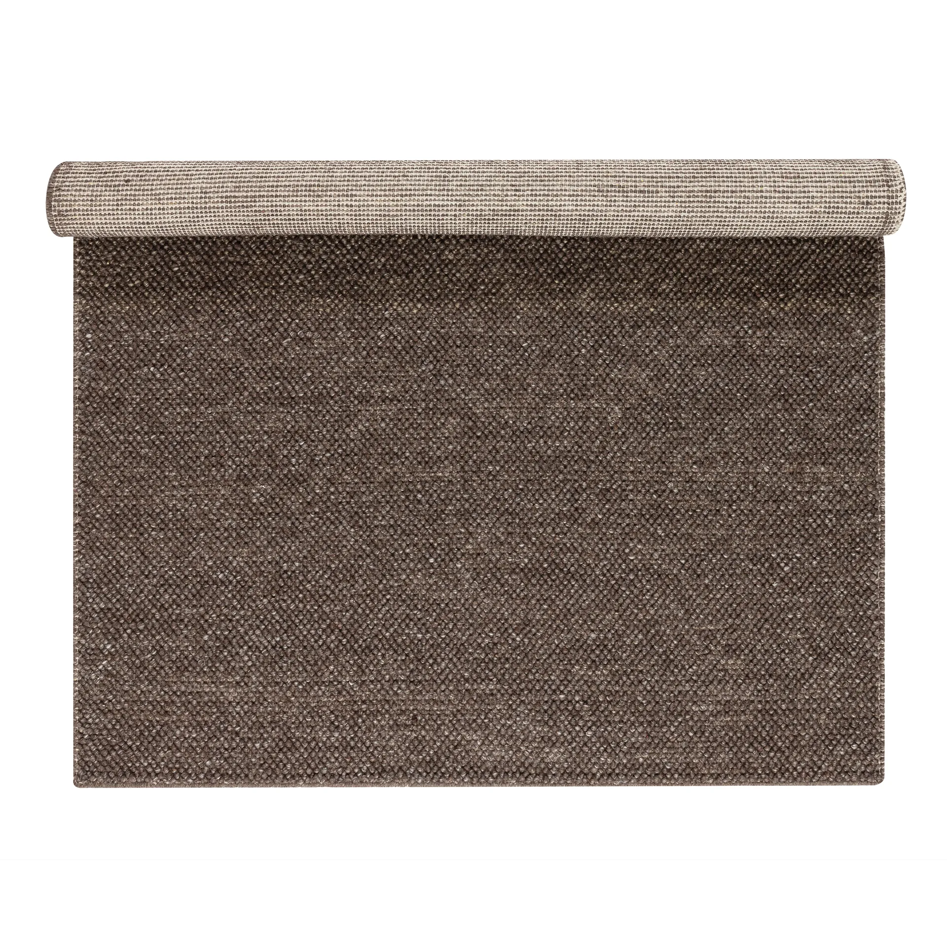 Tapete de lã Flock nautral castanho, 170x240 cm Scandi Living
