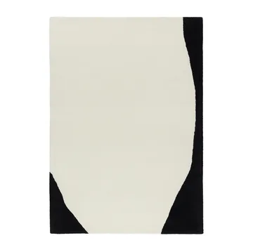 Tapete de lã Flow branco-preto - 170x240 cm - Scandi Living