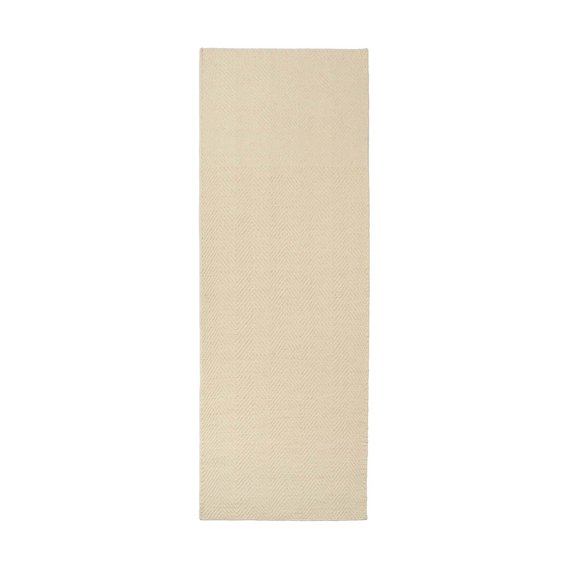 Tapete de lã Furrow natural branco, 80x240 cm Scandi Living