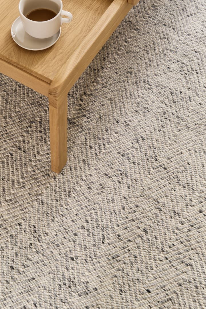 Tapete de lã Furrow natural branco/cinza, 200x300 cm Scandi Living