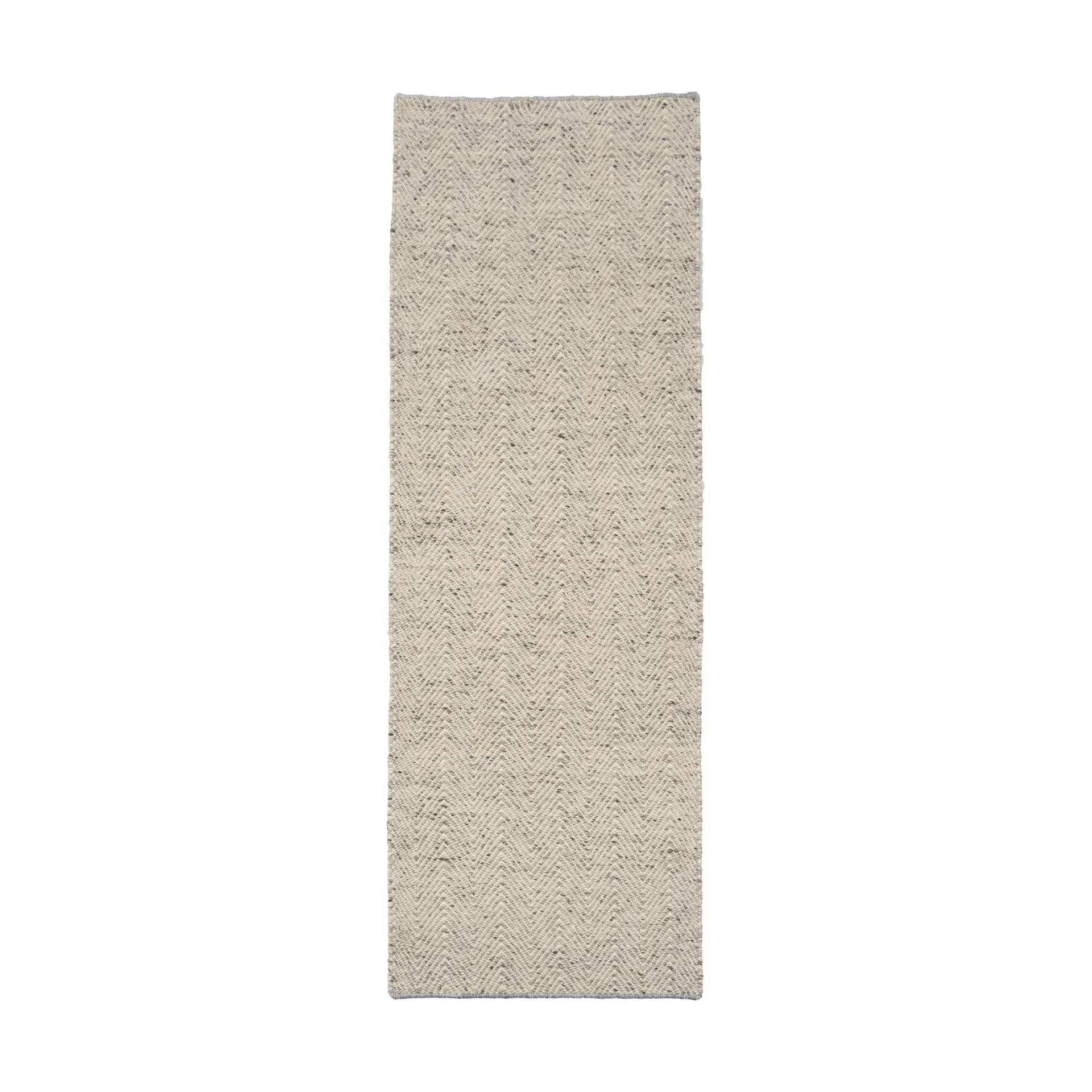 Tapete de lã Furrow natural branco/cinza, 80x240 cm Scandi Living
