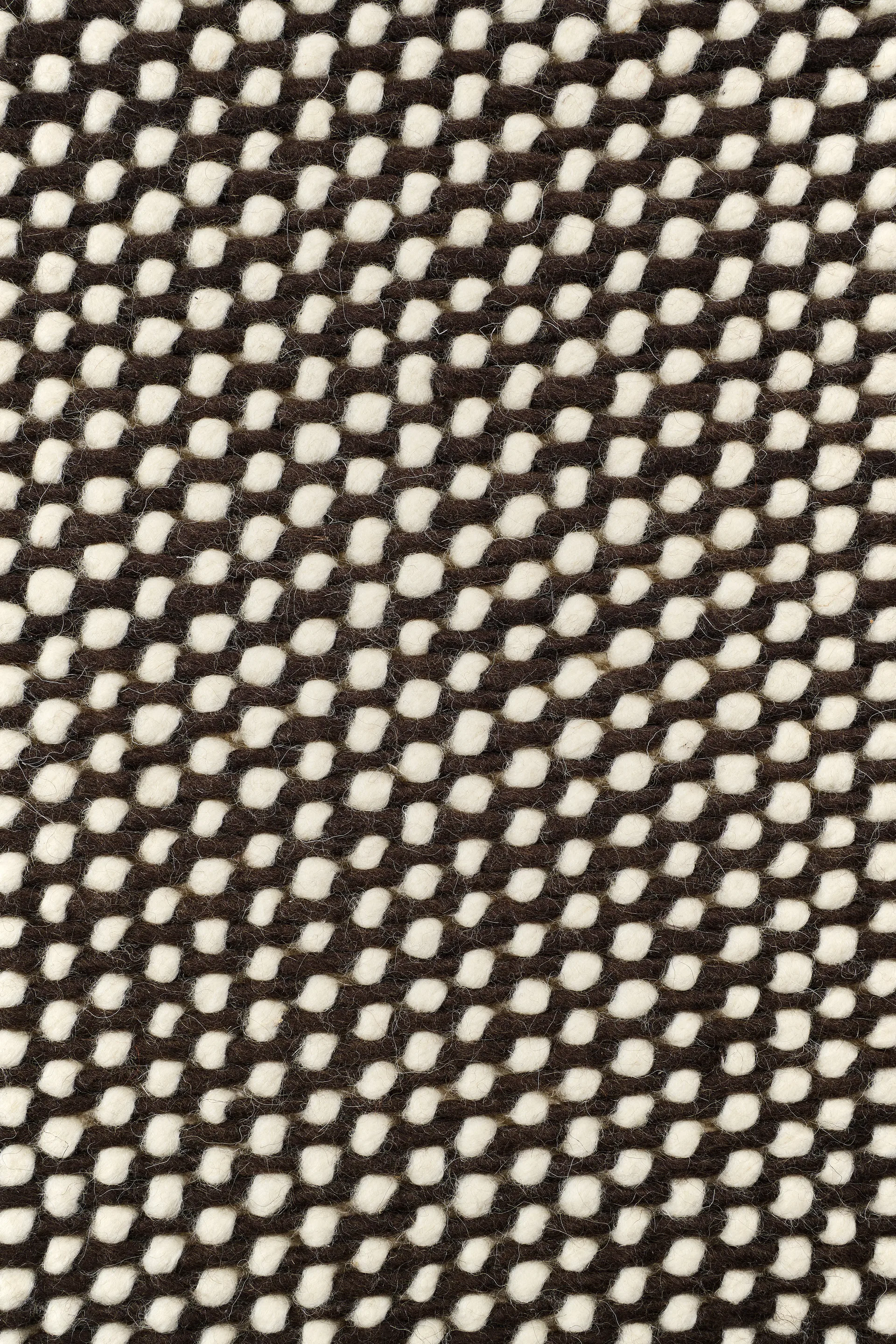 Tapete de lã Hill branco/marrom, 200x300 cm Scandi Living