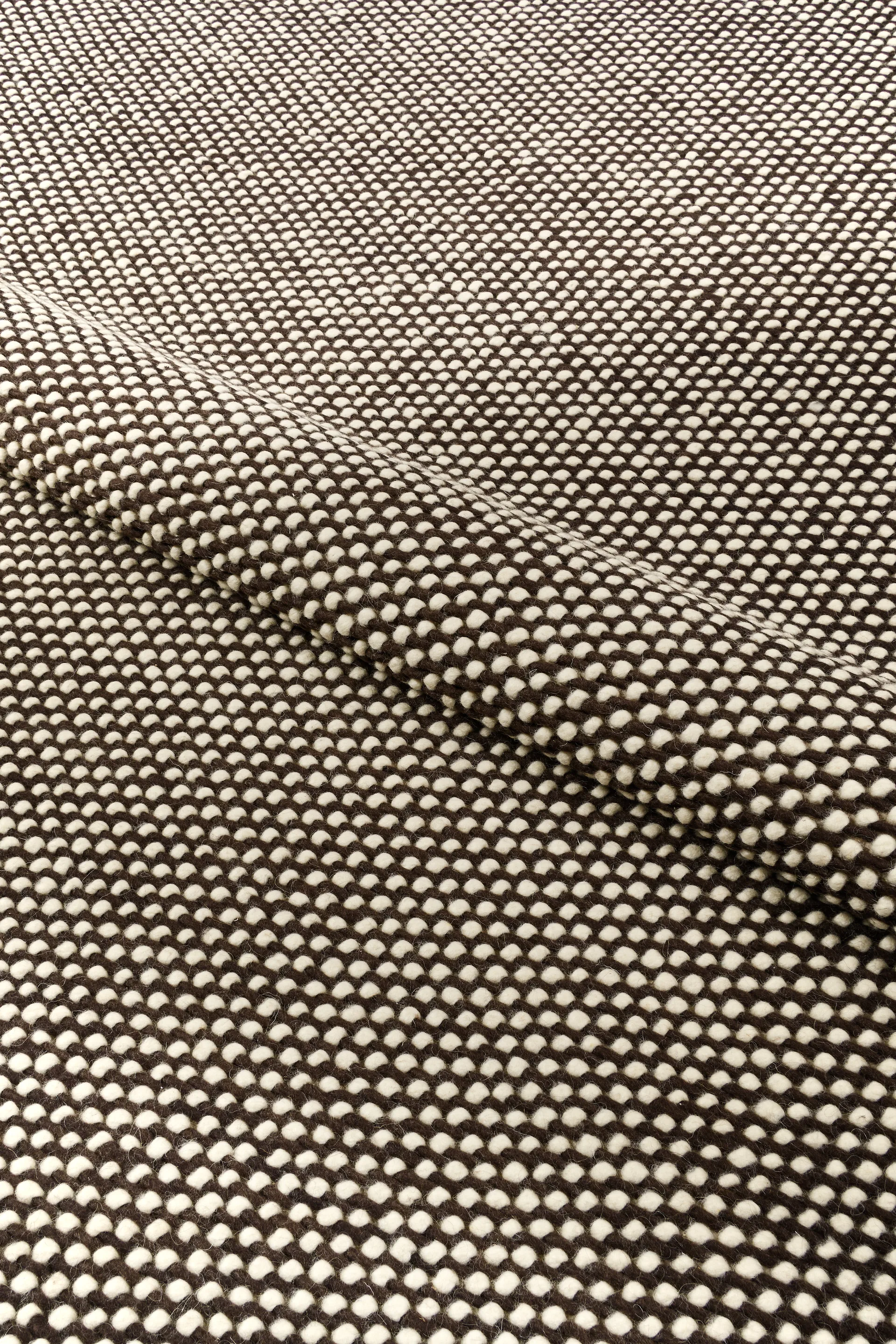 Tapete de lã Hill branco/marrom, 200x300 cm Scandi Living