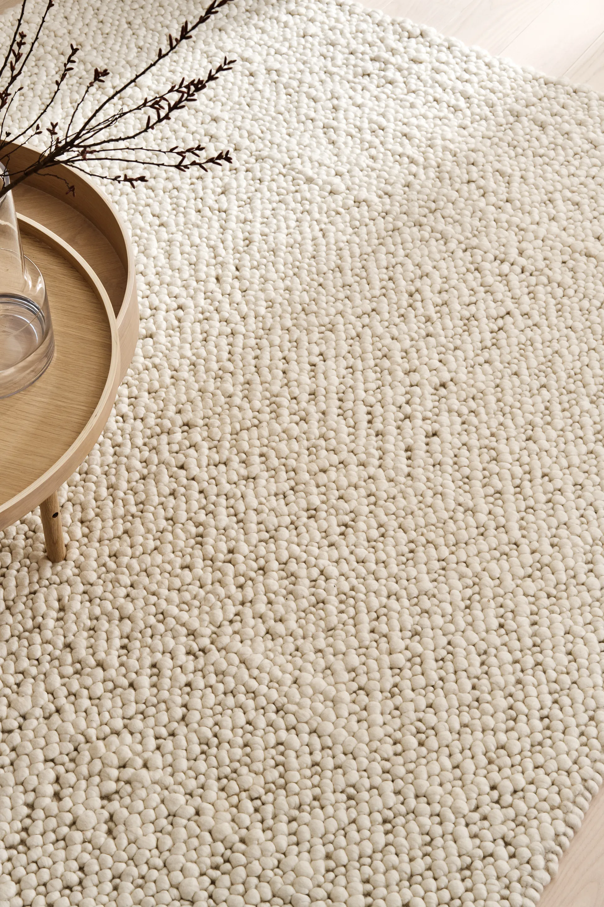 Tapete de lã Mire natural branco, 200x300 cm Scandi Living
