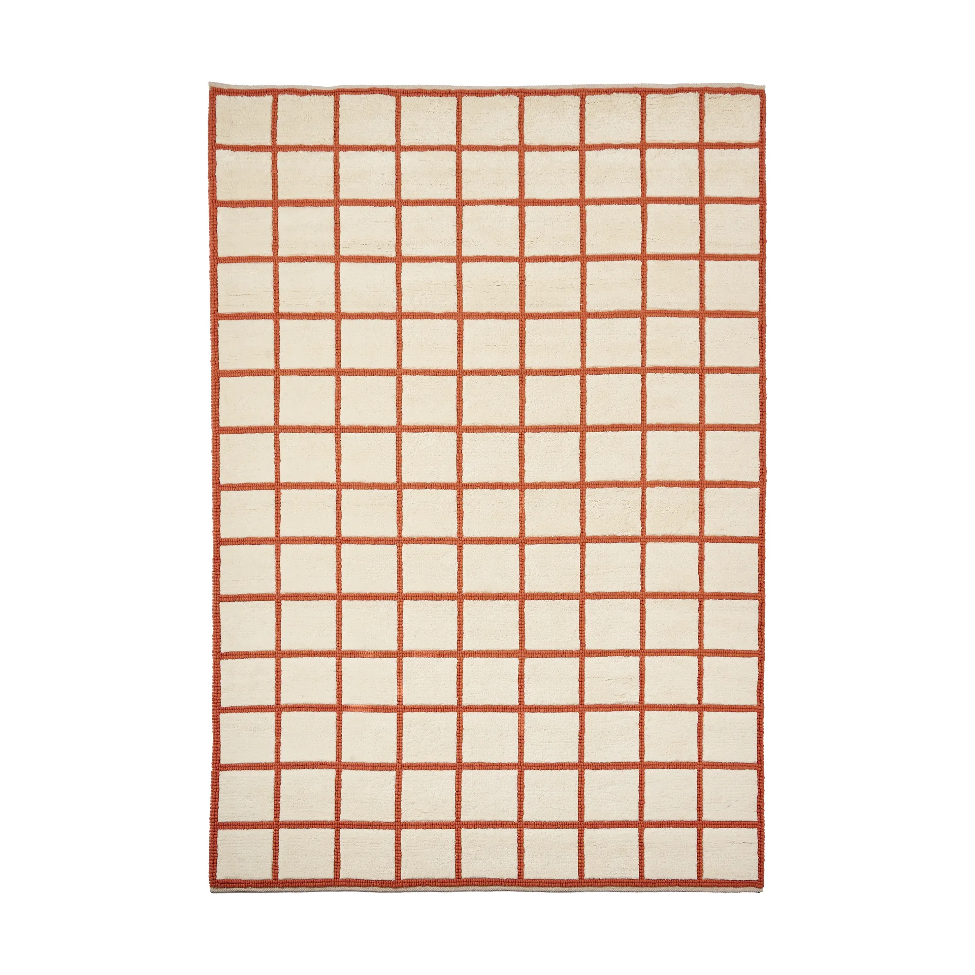 Tapete de lã Pasture natural branco/cor de ferrugem, 200x300 cm Scandi Living