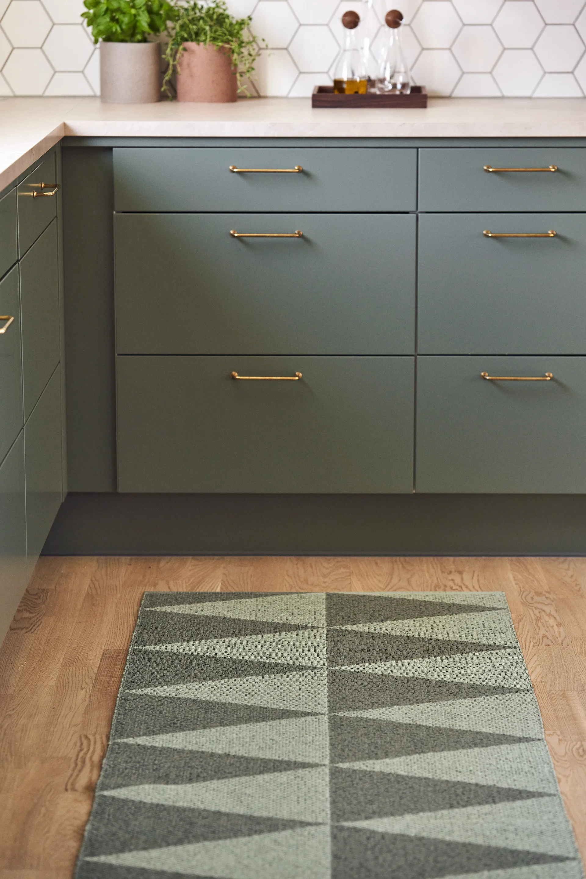 Tapete de plástico Rime verde, 70x250cm Scandi Living