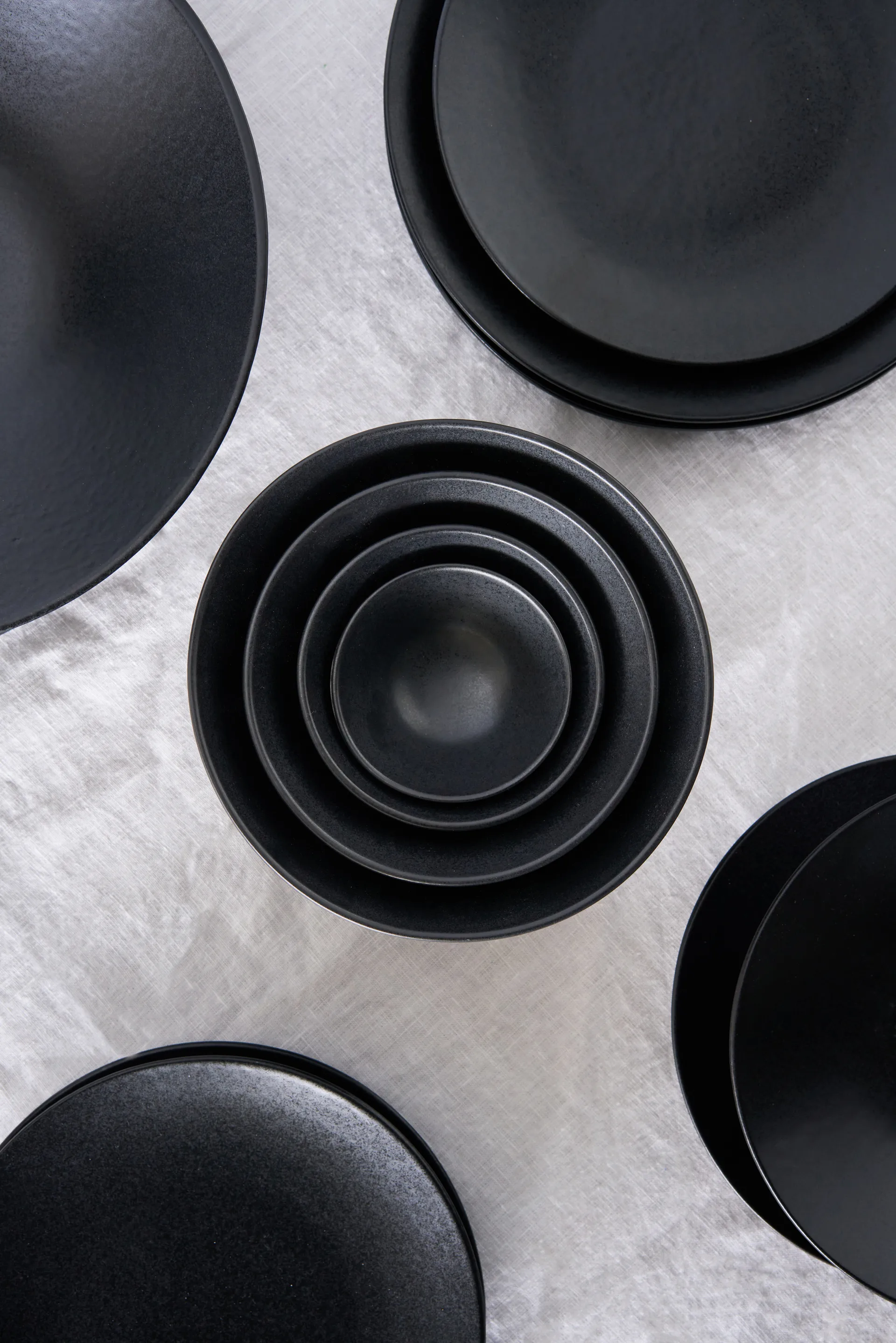 Terra tigela de salada, Preto em grés, Ø30 cm Scandi Living