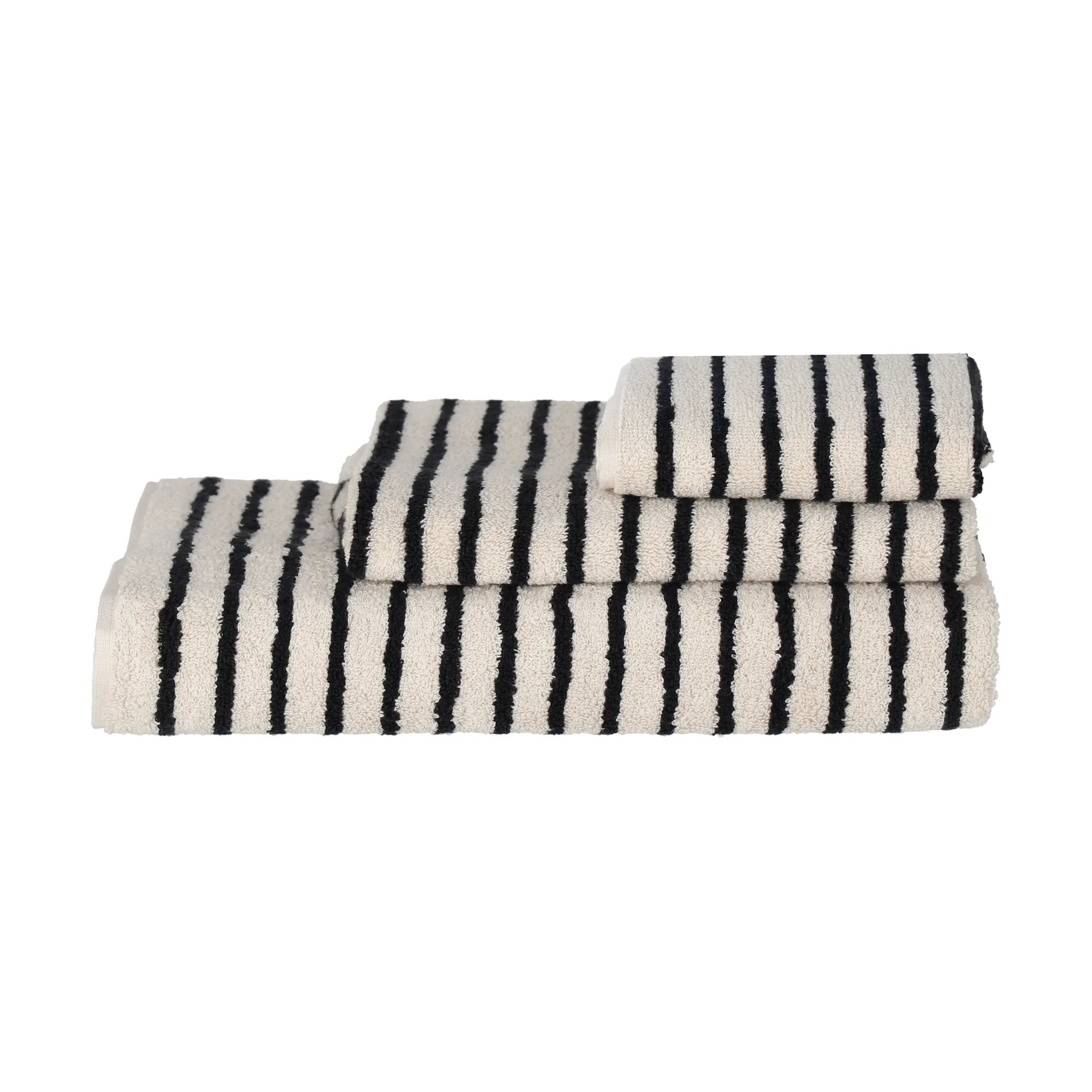 Toalha de banho Drift 70x140 cm, Branco-preto Scandi Living