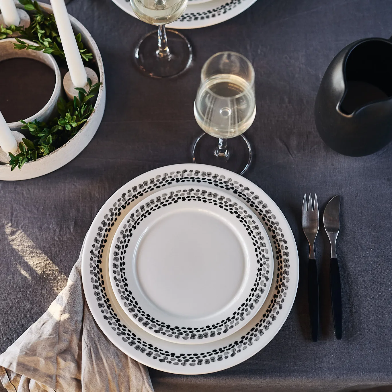 Toalha de mesa Clean 145 x 250 cm, charcoal Scandi Living