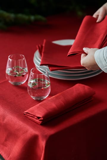 Toalha de mesa de linho Clean 145x350 cm  - Vermelho - Scandi Living
