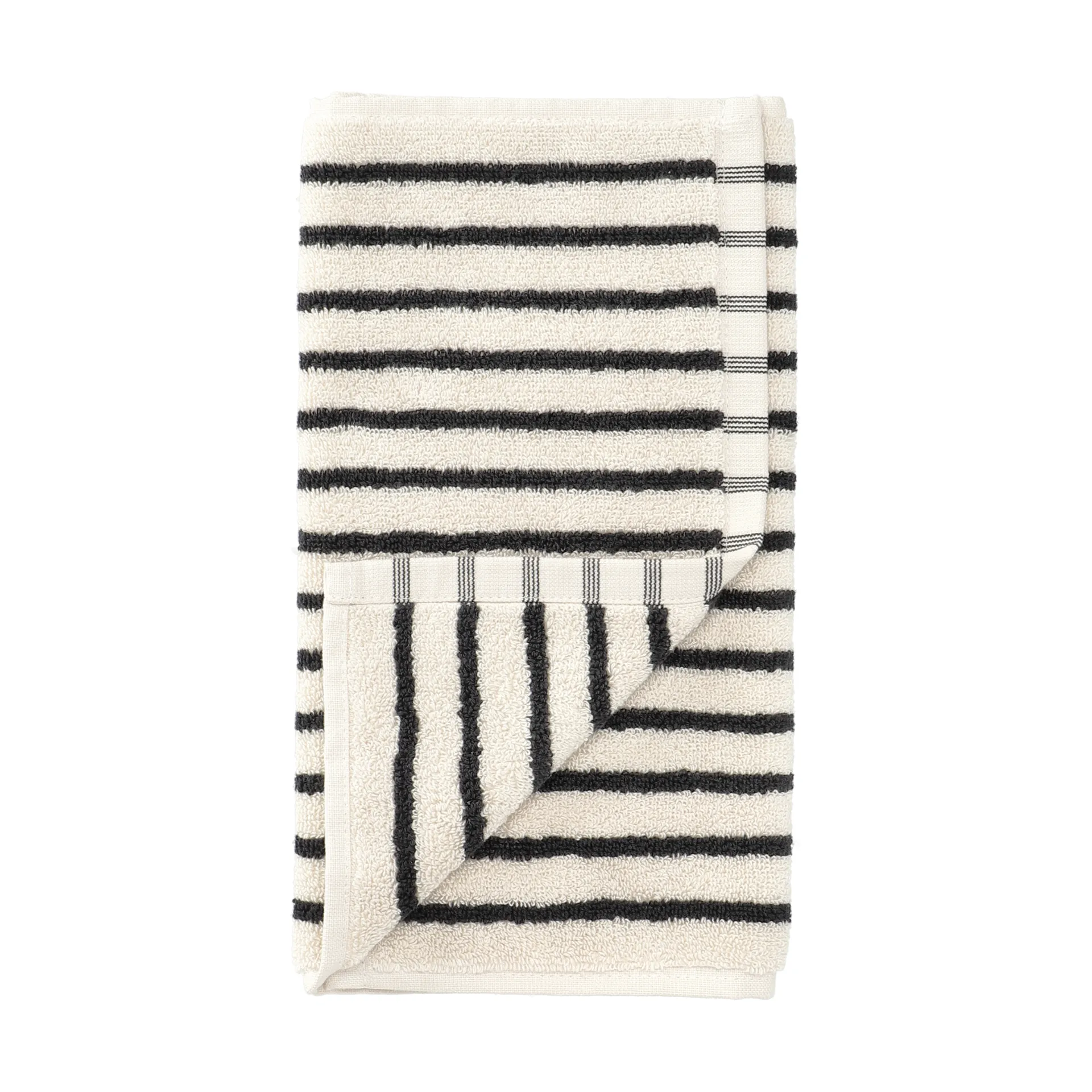 Toalha Drift 30x50 cm, Branco-preto Scandi Living