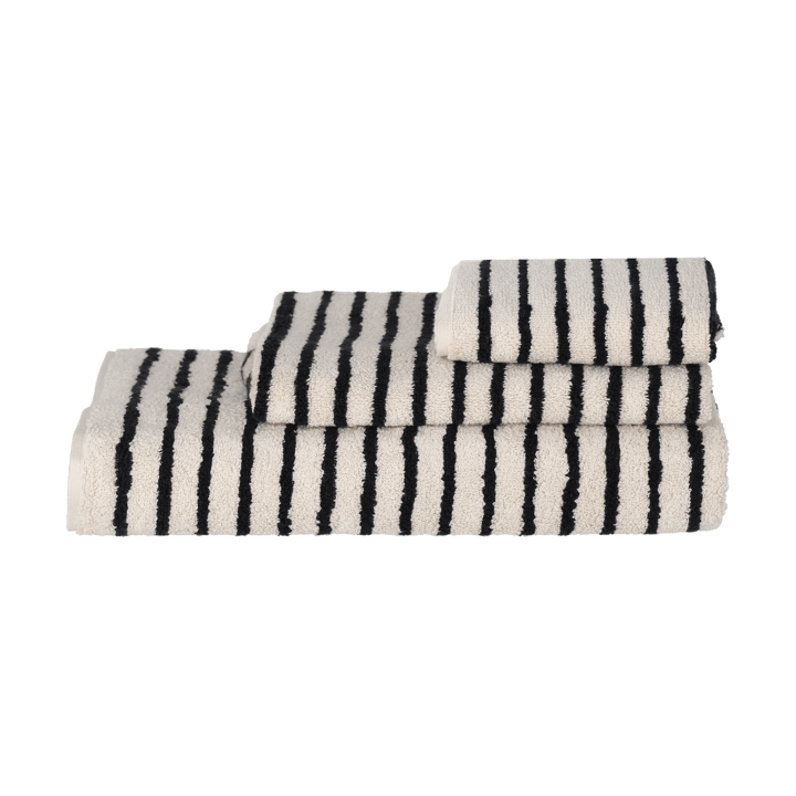 Toalha Drift 30x50 cm, Branco-preto Scandi Living