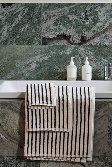 Toalha Drift 30x50 cm - Branco-preto - Scandi Living