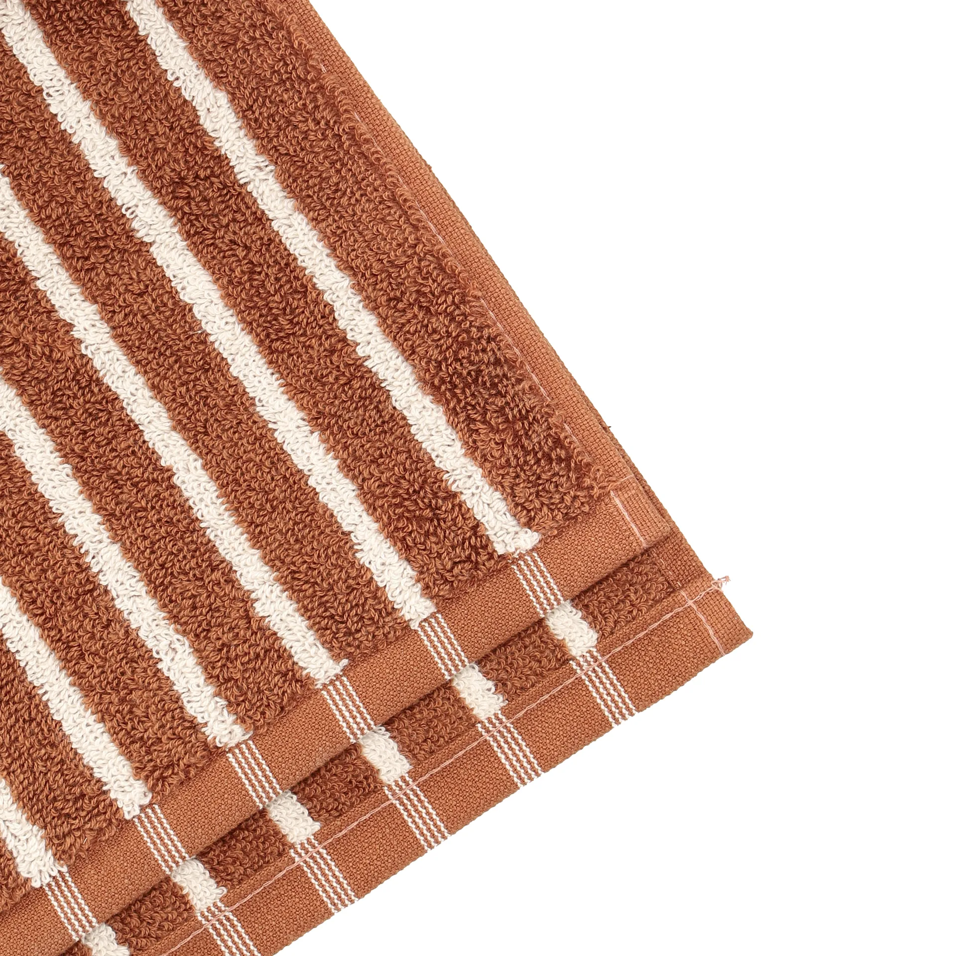 Toalha Drift 50x70 cm, Castanho-branco Scandi Living