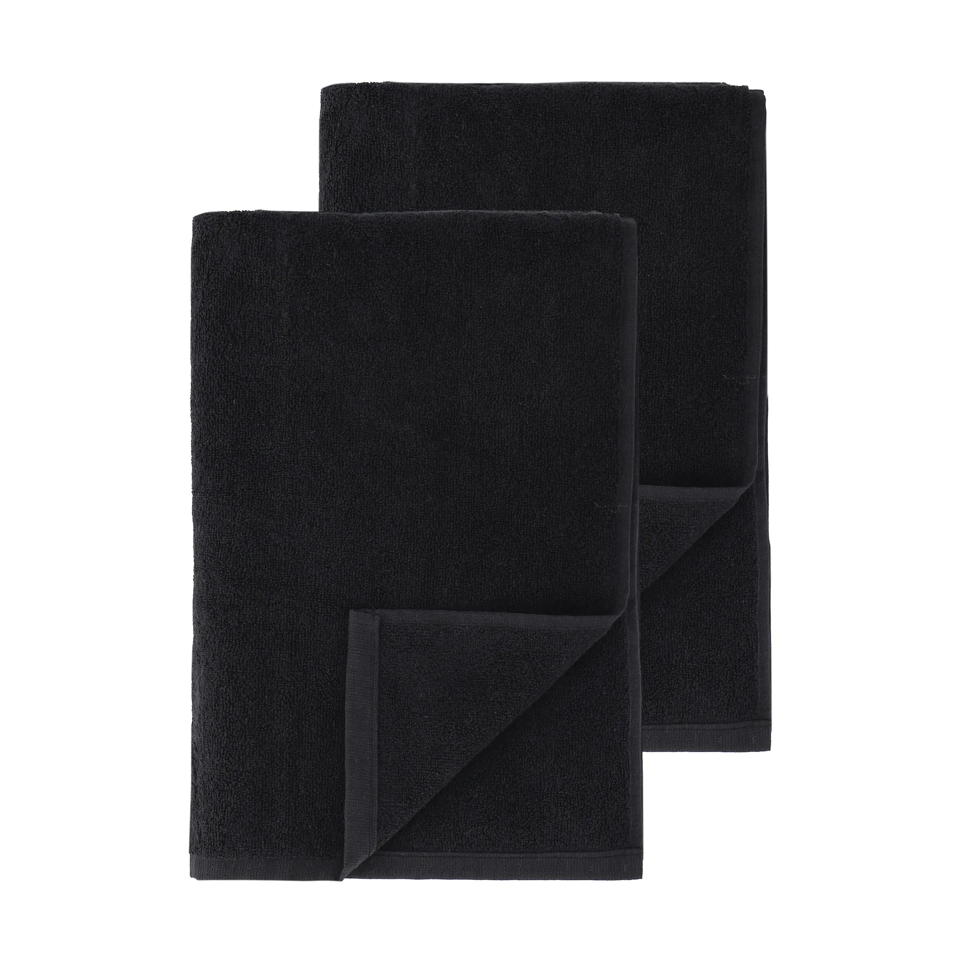 Toalhas de banho Drift 100x150 cm 2-unidades - Preto,  Scandi Living
