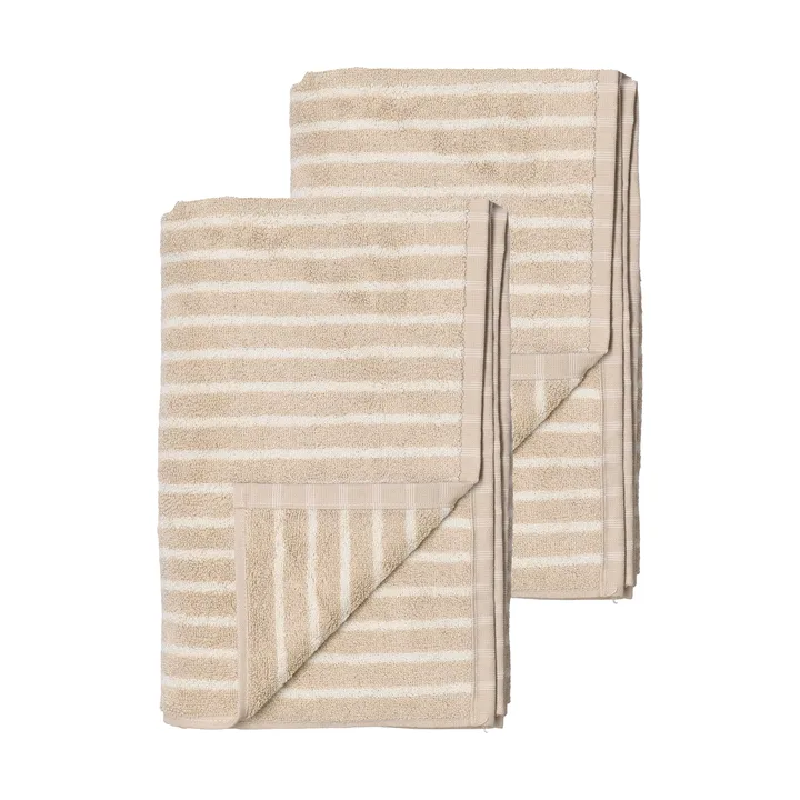 Toalhas de banho Drift 100x150 cm pack de 2 - Bege-branco - Scandi Living