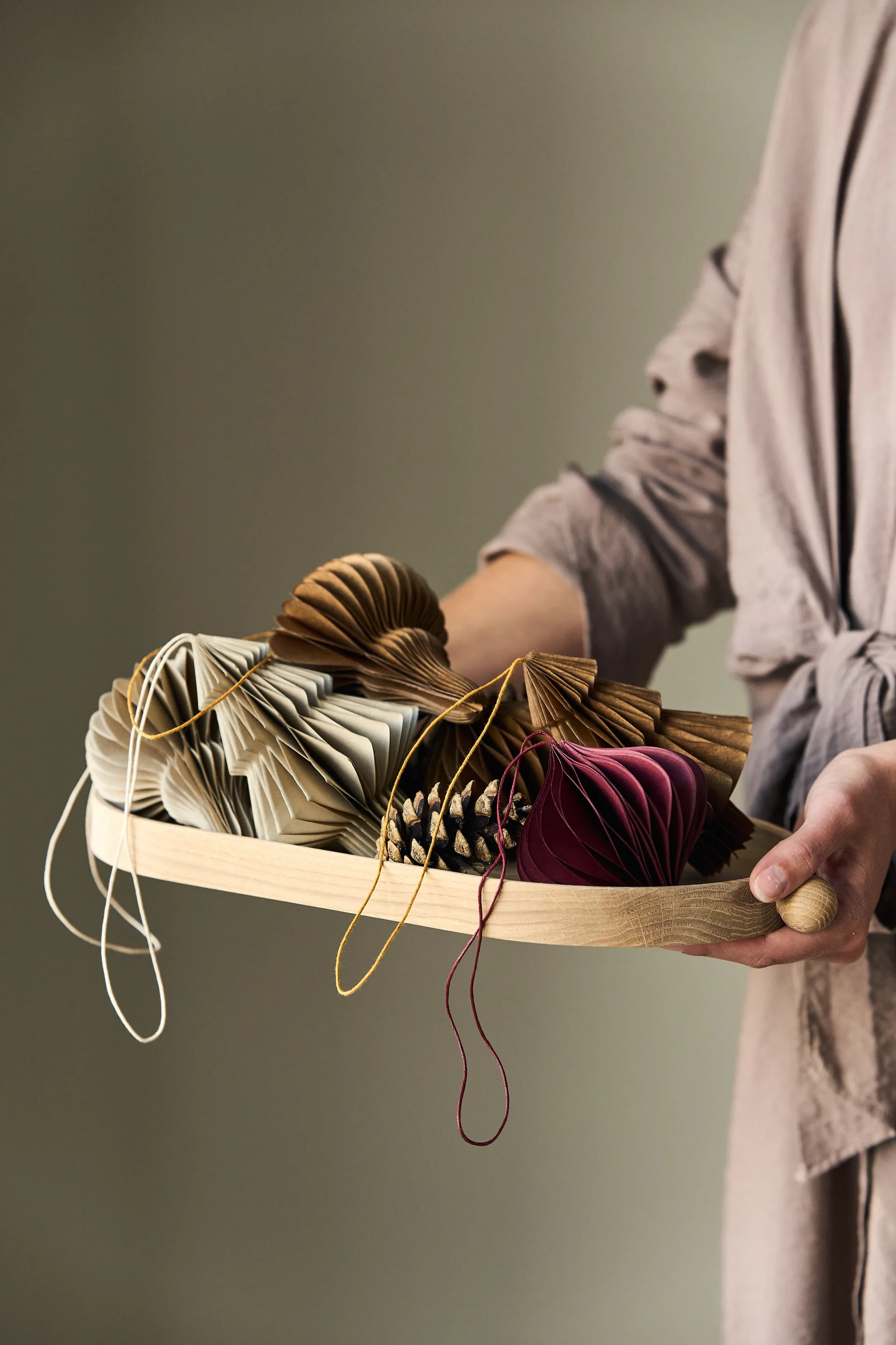 Tree enfeites 4 un., Bege Scandi Living