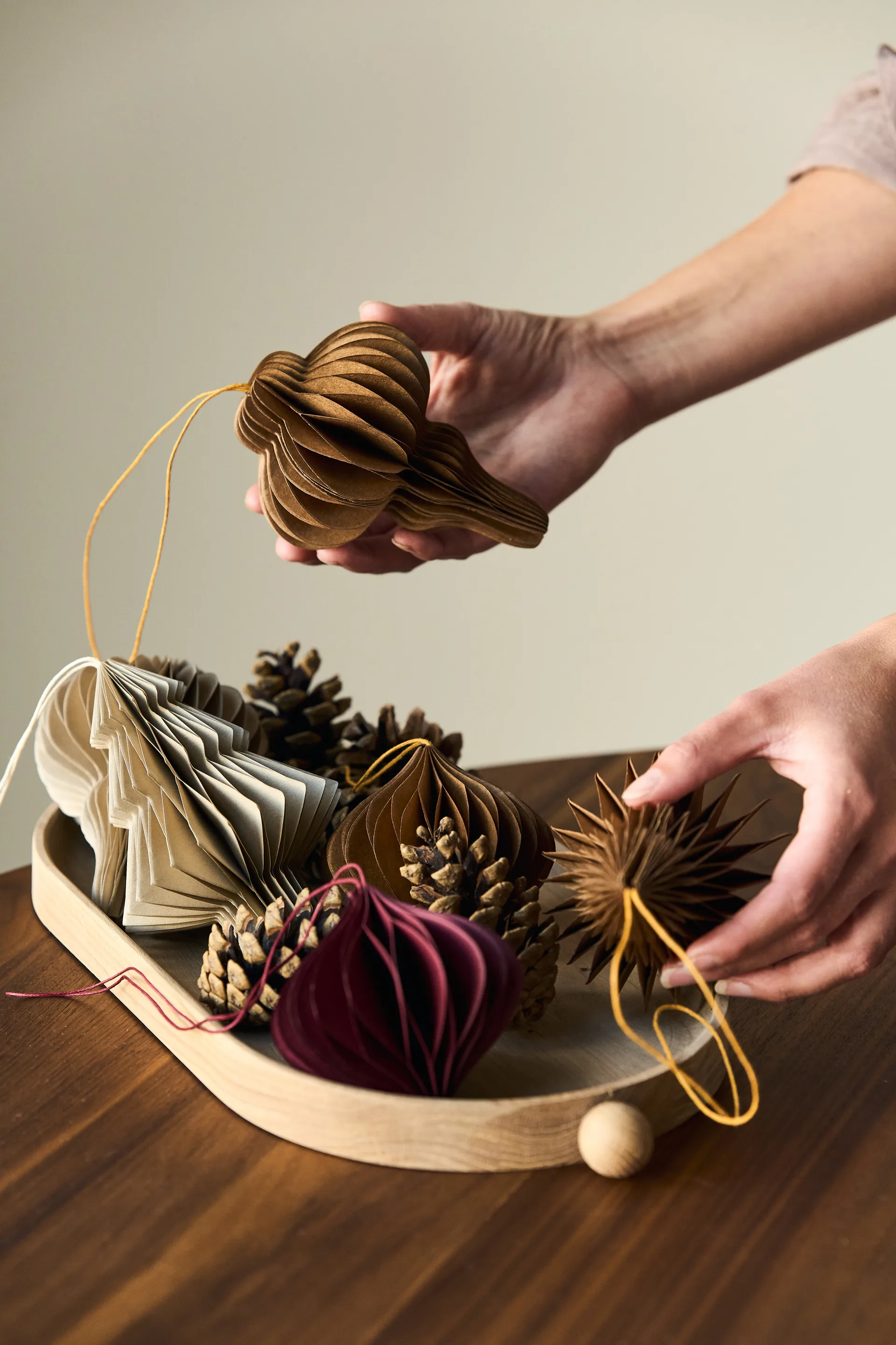 Tree enfeites 4 un., Bege Scandi Living