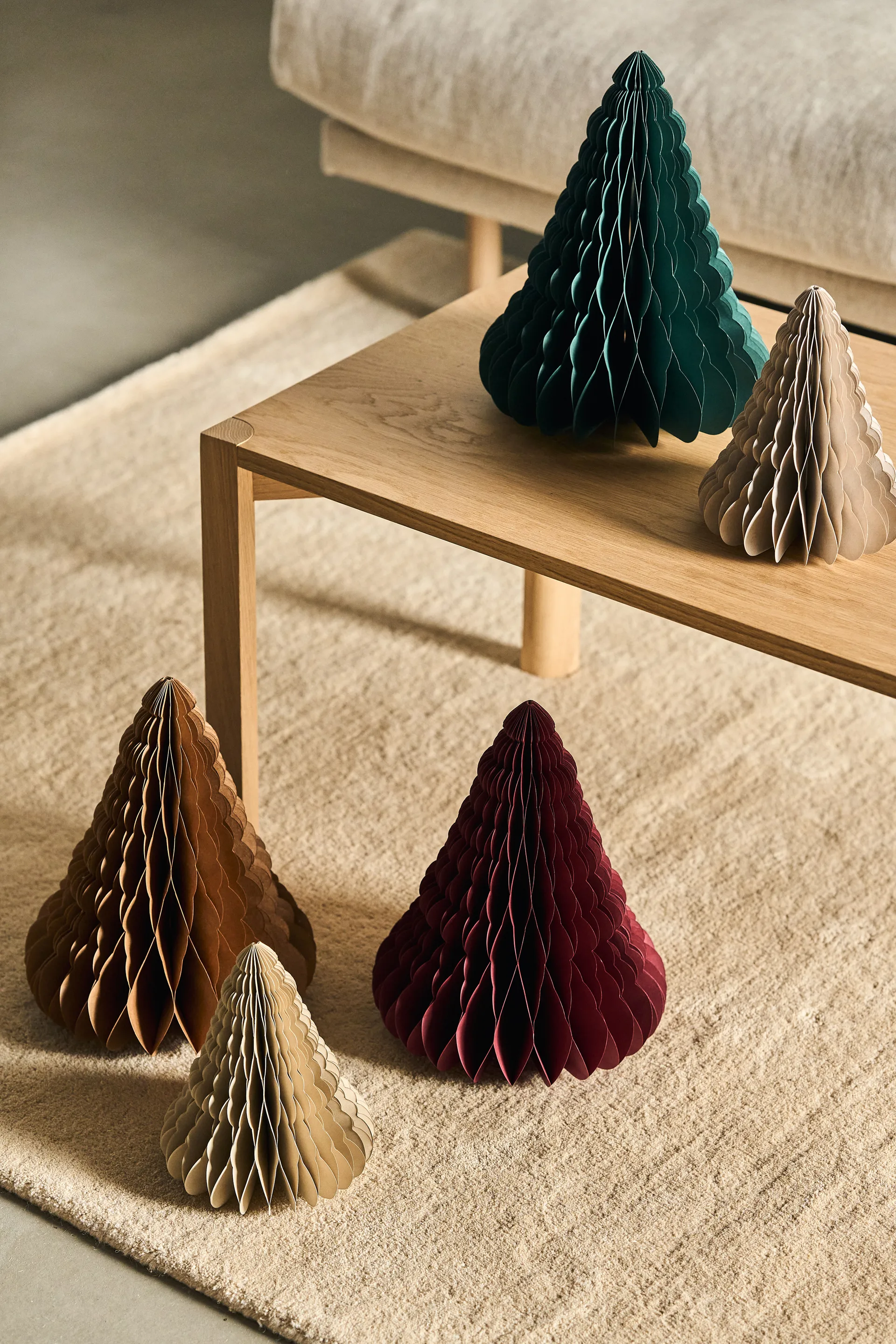 Trees enfeites de Natal 2 un., Verde floresta Scandi Living