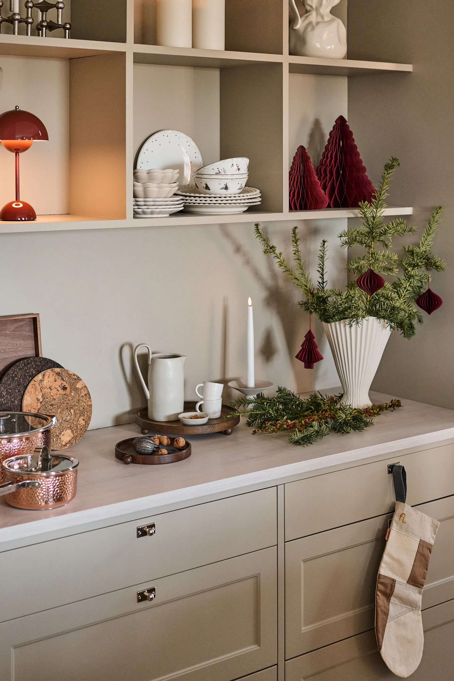 Trees enfeites de Natal 2 un., Vermelho Scandi Living