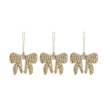 Twine ornamentos de Natal em forma de laço, conjunto de 3 peças - natural - Scandi Living