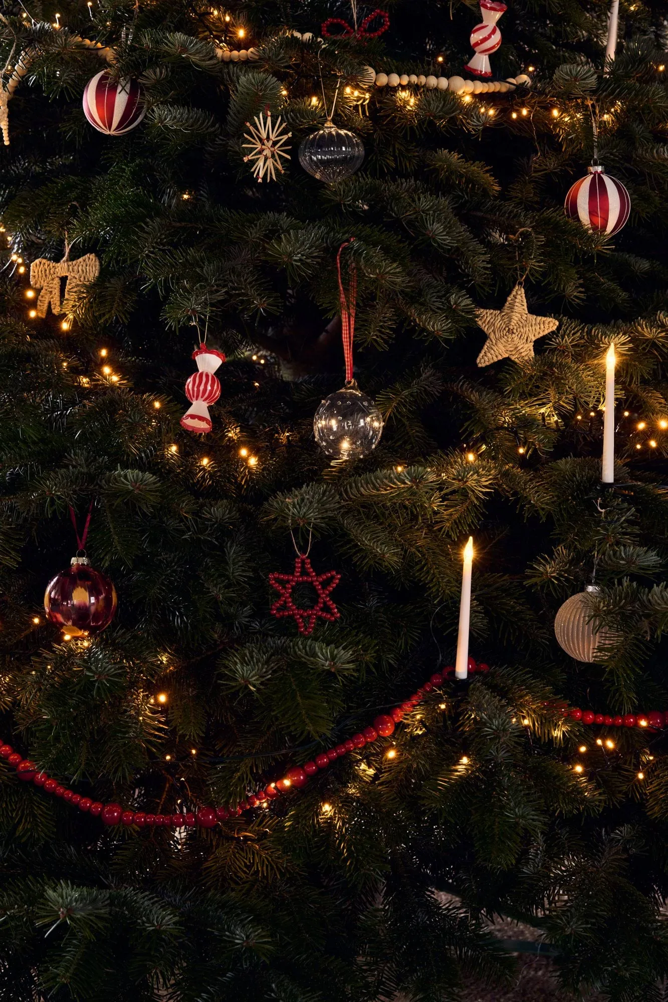 Twine ornamentos de Natal em forma de laço, conjunto de 3 peças, natural Scandi Living