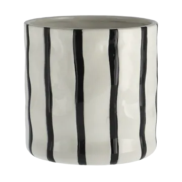Vaso Thrive Ø16 cm - Preto-branco  - Scandi Living